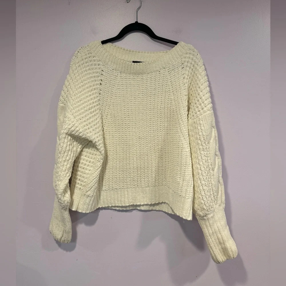 Cream express knit sweater‎